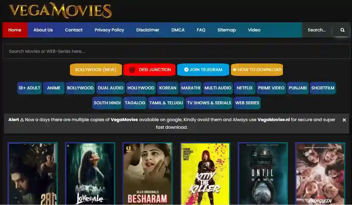Vegamovies official website to download Bollywood, Hollywood, South Indian, and regional movies in 4K HD with fast, secure access.